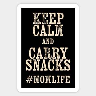 Keep calm and carry snacks Sticker